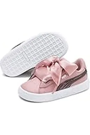 PUMA Basket Heart Shimmer Inf, Zapatillas Niñas, Rosa (Bridal Rose White 02), 21 EU