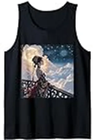 Steampunk Cool Vintage Creations Fantasía Niña Luna Nubes Camiseta sin Mangas