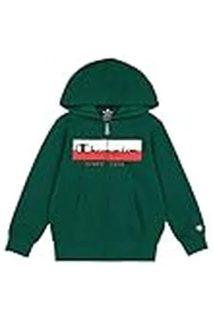 Champion Legacy Graphic Shop B (306839) -Ultra-Light Soft Compact Powerblend Fleece Full-Zip Sudadera con Capucha, , 9-10 años para Niños