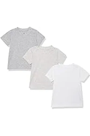 Amazon Camiseta de Manga Corta de algodón orgánico (Anteriormente Amazon Aware) Unisex Bebés, Pack de 3, , 0 Meses