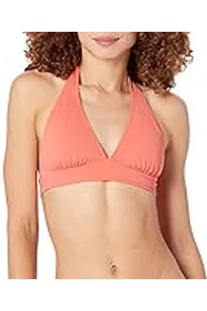 Amazon Top de Bikini con Tirantes, Escote Halter y Soporte Ligero (Disponible en Tallas Grandes) Mujer, , 48