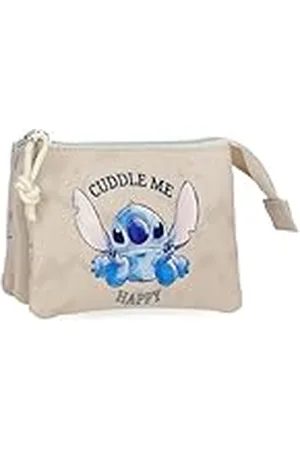 Disney Joumma Stitch Cuddle Me happy Monedero Beige 14x10x3,5 cms Poliéster