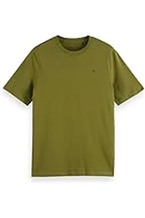 Scotch&Soda Regular Fit Essential Logo T-Shirt Camiseta, Musgo Verde, S Hombres