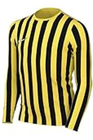 Nike Unisex Niños Camiseta Y Nk Df Strp Dvsn IV Jsy Ls, Amarillo, Tour Yellow, Black y White, CW3825-719, XS