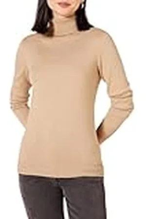 Amazon Jersey de Cuello Vuelto, Manga Larga, Ligero y de Ajuste Clásico (Disponible en Tallas Grandes) Mujer, , XXL