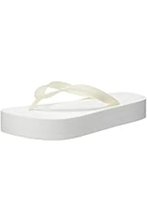 Calvin Klein Jeans Mujer Flip Flops Chanclas, Blanco (Creamy White/Bright White), 39 EU