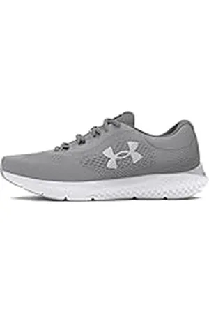 Under Armour UA Charged Rogue 4 Deportivas de hombre para correr, ligeros zapatos de deporte para hombre, color gris acero/blanco/negro