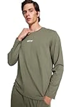 Trendyol Herren Motto Lange Ärmel Freizeitkleidung Regulär Pyjama-Set Conjunto de Pijama, , XL de los Hombres