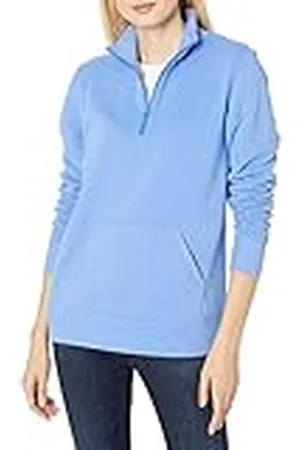 Amazon Top de Felpa de Manga Larga y Cremallera de un Cuarto (Disponible en Tallas Grandes) Mujer, , S