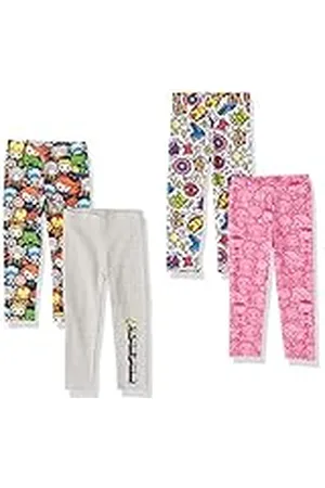 Amazon Disney | Marvel | Star Wars | Frozen | Princess Leggings Niña, Pack de 4, , 6-7 años