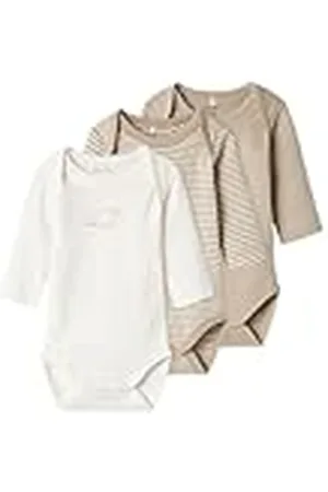 NAME IT NBNBODY 3P LS Y/D Core 2 Noos Body de Manga Larga, , 98 Bebé Unisex