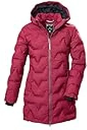 Killtec Niñas Parka acolchada/chaqueta acolchada con capucha KOW 358 GRLS QLTD PRK, dunkel himbeere, 164, 42152-000