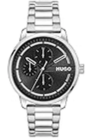 HUGO BOSS Reloj Analógico de Cuarzo Multifunción para Hombre Colección #Stamp Multi con Correa de Acero Inoxidable Plateada - 1530368