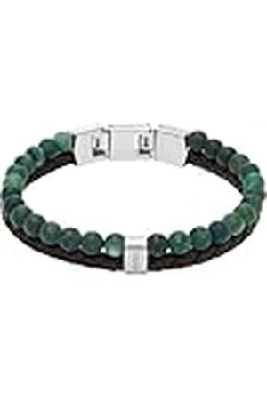 Fossil JF04854040 - Pulsera de acero inoxidable en tono plateado para Hombre, Talla única, Acero inoxidable, No es una piedra preciosa