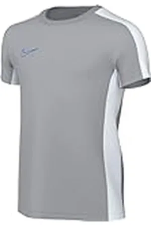 Nike K Nk DF Acd23 Top SS BR Camiseta de Manga Corta, Gris Lobo/Blanco/Azul, 10-11 Años Unisex niños
