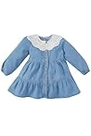 DeFacto Vestido vaquero , lindos vestidos vaqueros para niñas, vestido adorable para niñas, selección versátil de vestidos para niñas