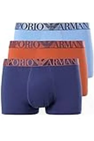Emporio Armani Shiny Logoband 3-Pack Trunk Bañador, , S de los Hombres