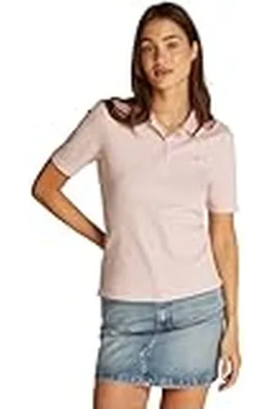 Tommy Hilfiger Polo de Manga Corta para Mujer Regular Fit, Rosa (Foggy Pink), XXL
