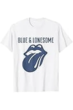 The Rolling Stones 72 Logo Azul & Lonesome Vintage White Camiseta