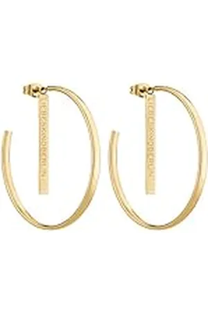 liebeskind LJ-0257-E-43, Pendientes de aro Mujer, Oro, 4,3 cm