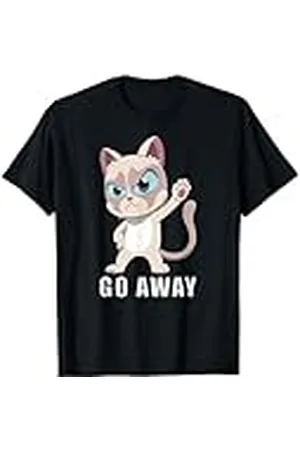 Grumpy Cat Estilo Anime - GO AWAY Meme Camiseta
