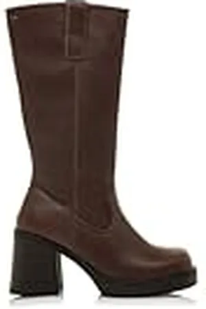 MTNG Botas de tacón Mujer Botas de tacón New Oasis 59799 Mujer | De Piel, con Interior Piel, caña Alta y Punta Redonda | Botas de tacón Casual | Cierre con Cremallera | 58629 |
