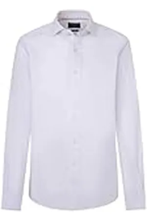 Hackett Melange algodón Lino Camisa, , L para Hombre