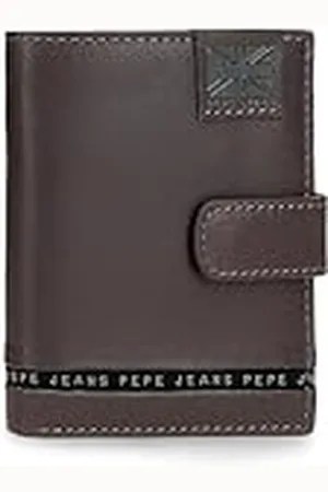 Pepe Jeans Tape Cartera Vertical con Tarjetero y Cierre de Click 8,5x10,5x1 cms Piel by Joumma Bags