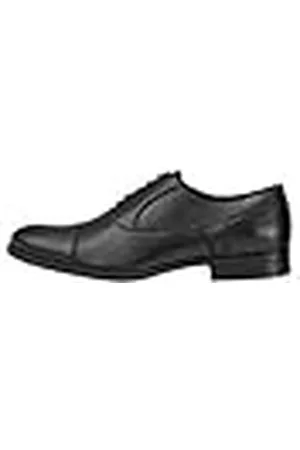 JACK & JONES Jfwdonald Leather Anthracite Noos, Zapatos de Cordones Derby Hombre, Gris, 43 EU