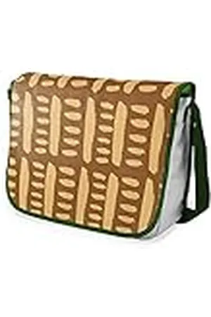 Bonamaison Bolso escolar de mensajero impreso digitalmente con correa caqui para estudiantes, bolsa cruzada, bolsa de mensajero, bolsa de hombro para la escuela, vuelta a la escuela, tamaño: 29 x 36
