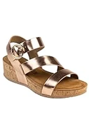 Chattawak 18hlilourosegold38, Sandalia con talón Mujer, , 38 EU