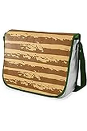 Bonamaison Bolso escolar de mensajero impreso digitalmente con correa caqui para estudiantes, bolsa cruzada, bolsa de mensajero, bolsa de hombro para la escuela, vuelta a la escuela, tamaño: 29 x 36
