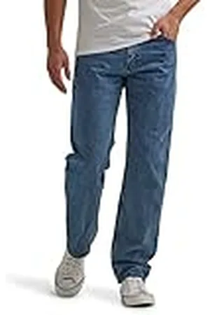 Wrangler Vaqueros clásicos de algodón para hombre, cinco bolsillos, corte recto, vintage, , gris, 42W x 29L