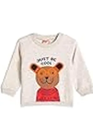 Koton Sweatshirt Long Sleeve Crew Neck Teddy Bear Printed Brushed Interior, Sudadera Niños Bebes,
