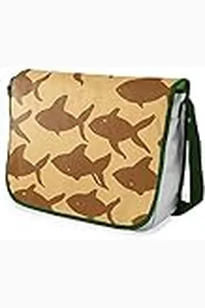 Bonamaison Bolso escolar de mensajero impreso digitalmente con correa caqui para estudiantes, bolsa cruzada, bolsa de mensajero, bolsa de hombro para la escuela, vuelta a la escuela, tamaño: 29 x 36