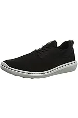 Clarks Step Urban Low, Zapatillas Hombre, Negro (Black Textile 007), 43 EU