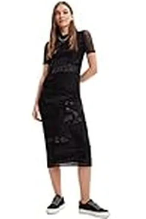 Desigual Vest_candem 2000 Black Vestido Informal, , L Mujeres