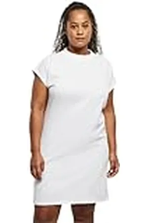 Urban classics Ladies Turtle Extended Shoulder Dress Vestido, White, XS para Mujer