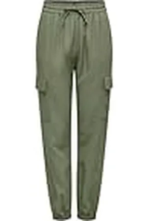 ONLY Onlcaro MW Lin Pull-up Cargo Pnt Noos Pantalones, , SW x 32L para Mujer