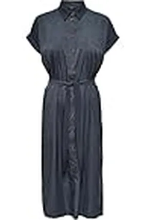 ONLY Vestido camisero ONLHANNOVER S/S Noos WVN casual, tinta india, 38 para mujer