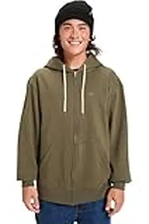 Quiksilver Sudadera de Forro Polar con Capucha (Salt Water), Color marrón