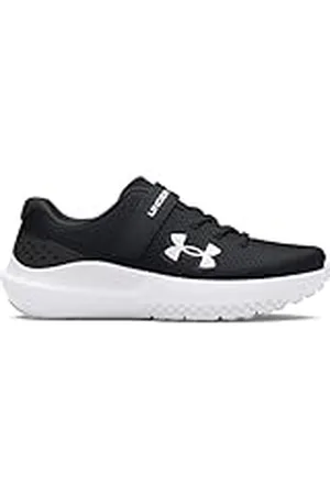 Under Armour UA BPS Surge 4 AC Zapatillas para correr, ligeras deportivas para niño, color negro/gris antracita/blanco