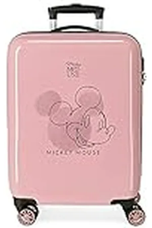 Disney Mickey Outline Maleta de cabina Rosa 38x55x20 cms Rígida ABS Cierre de combinación lateral 34L 2 kgs 4 Ruedas dobles Equipaje de Mano