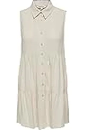 ONLY Onlsiesta S/L Linen Bl Shirt Dress Pnt Vestido Blusa, , M para Mujer
