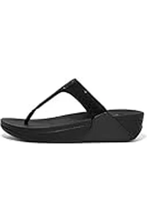 FitFlop Lulu Crystal EMB Toe-Post Sand, Sandalias con cuña Mujer, , 40 EU