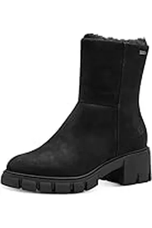 Tamaris Mujer Botines, señora Botines,DUOtex,TOUCHit,Impermeable,Botas,Bota,Media Bota,botín,Cremallera,Black,37 EU