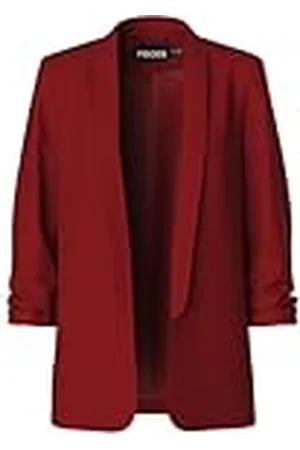 Pieces® Pcbosella 3/4 Blazer Noos BC, Rojo (Dalia roja), XL para Mujer
