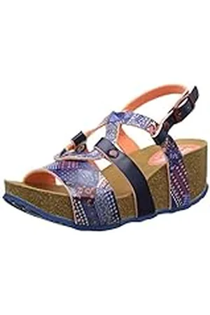 Desigual Bio9 Denim Patch, Heels Sandals Mujer, Azul (Blue 5106), 41 EU