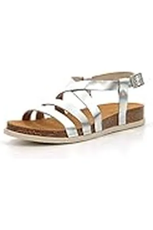 Kickers Kick Alice, Sandalias Planas Mujer, Plata, 40 EU