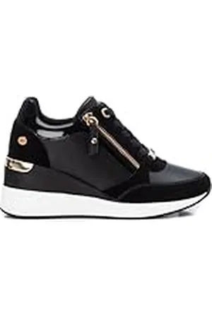 Xti Zapatilla Mujer Negro - Calzado Cómodo y Versátil - Moda Casual - Modelo 14199003 (Talla 40)